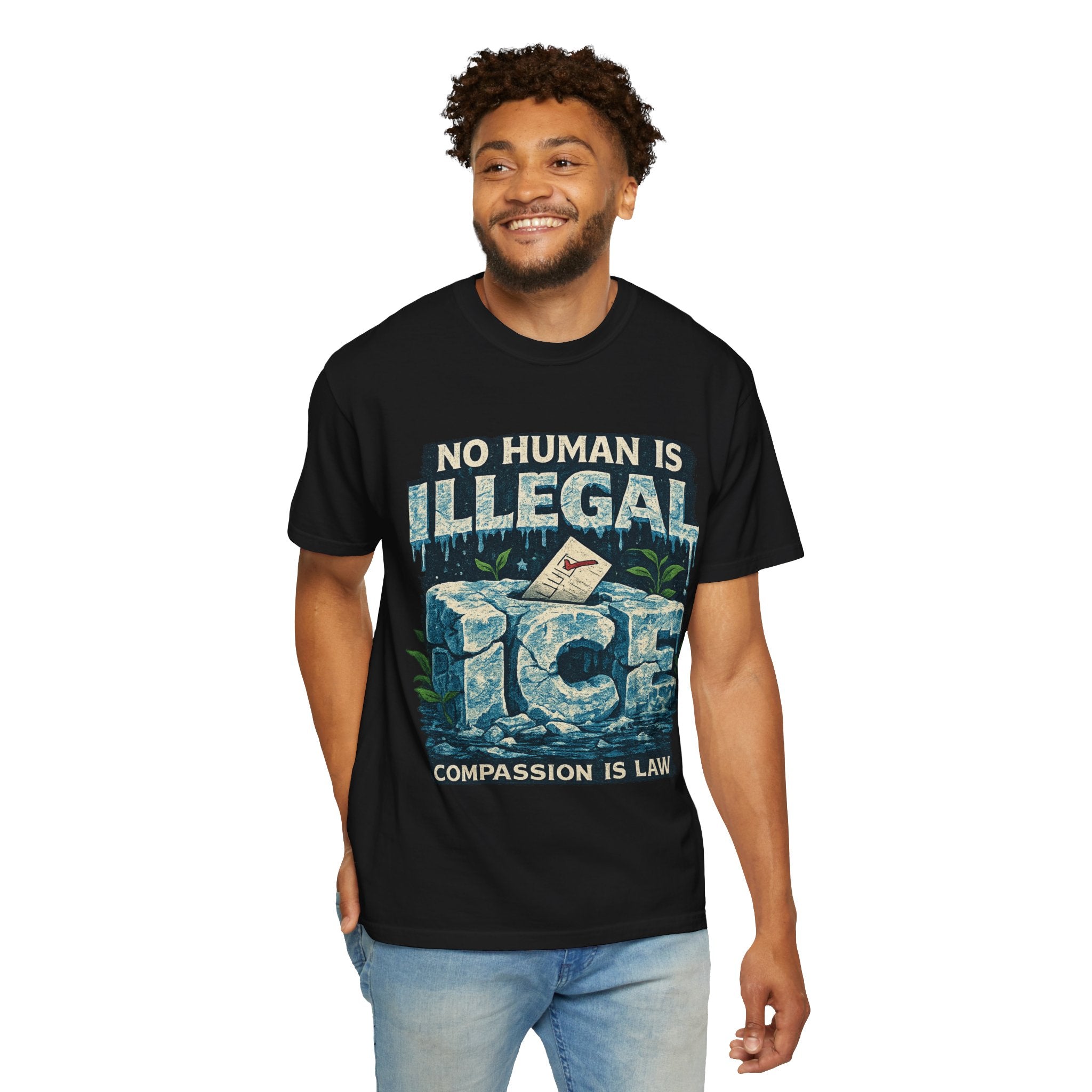 Illegal Is a Policy. Human Is a Fact Graphic T-shirt