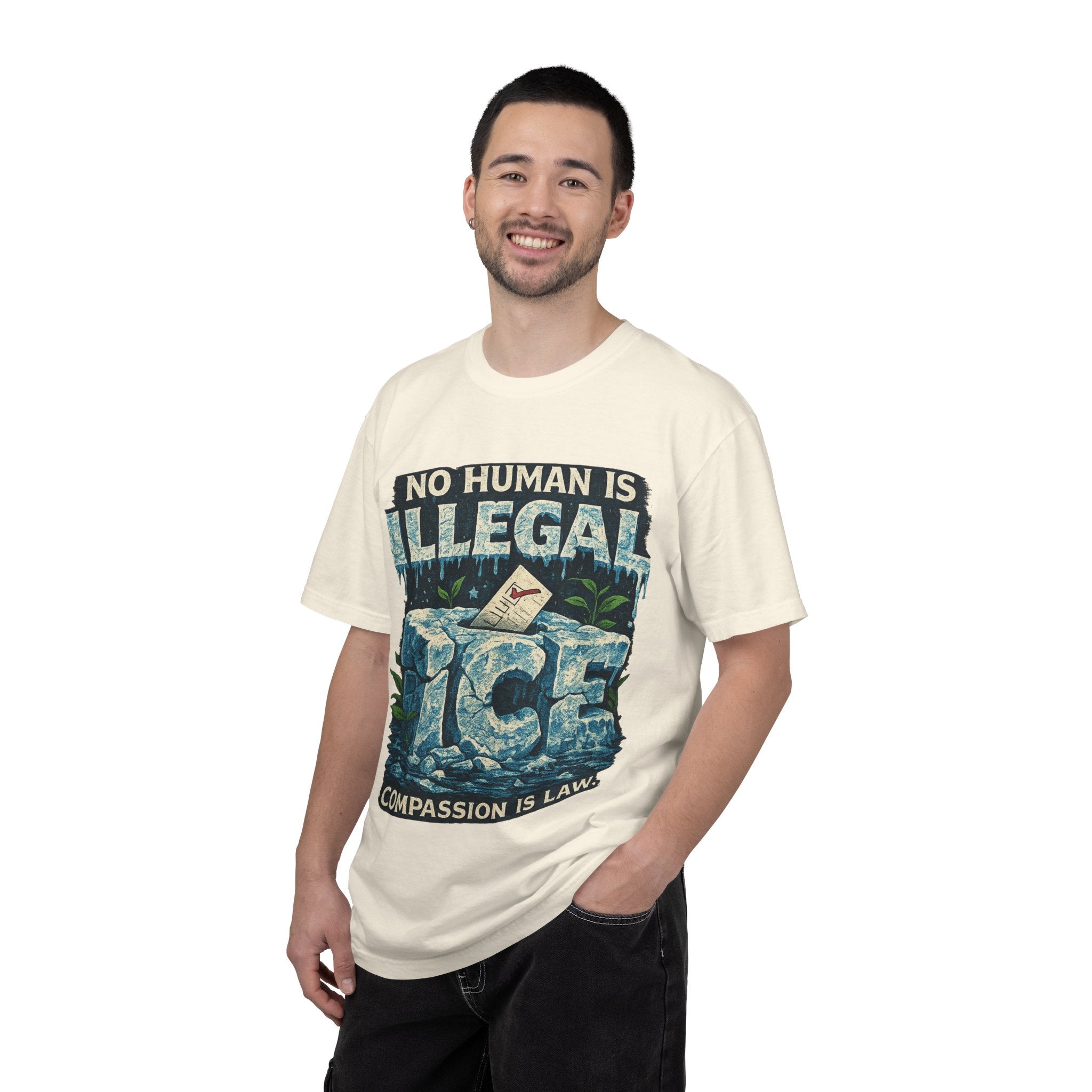 Illegal Is a Policy. Human Is a Fact Graphic T-shirt