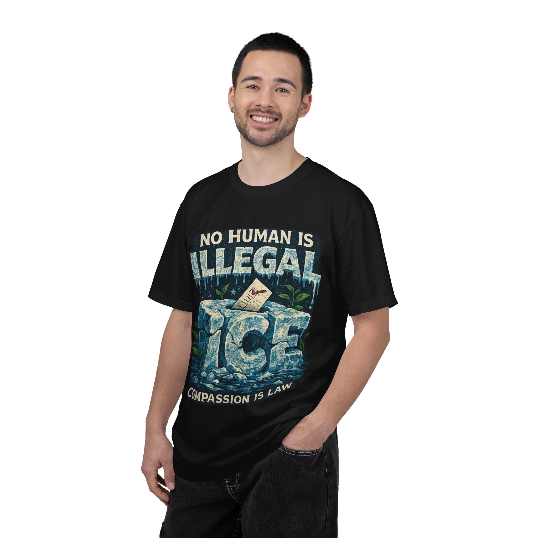 Illegal Is a Policy. Human Is a Fact Graphic T-shirt
