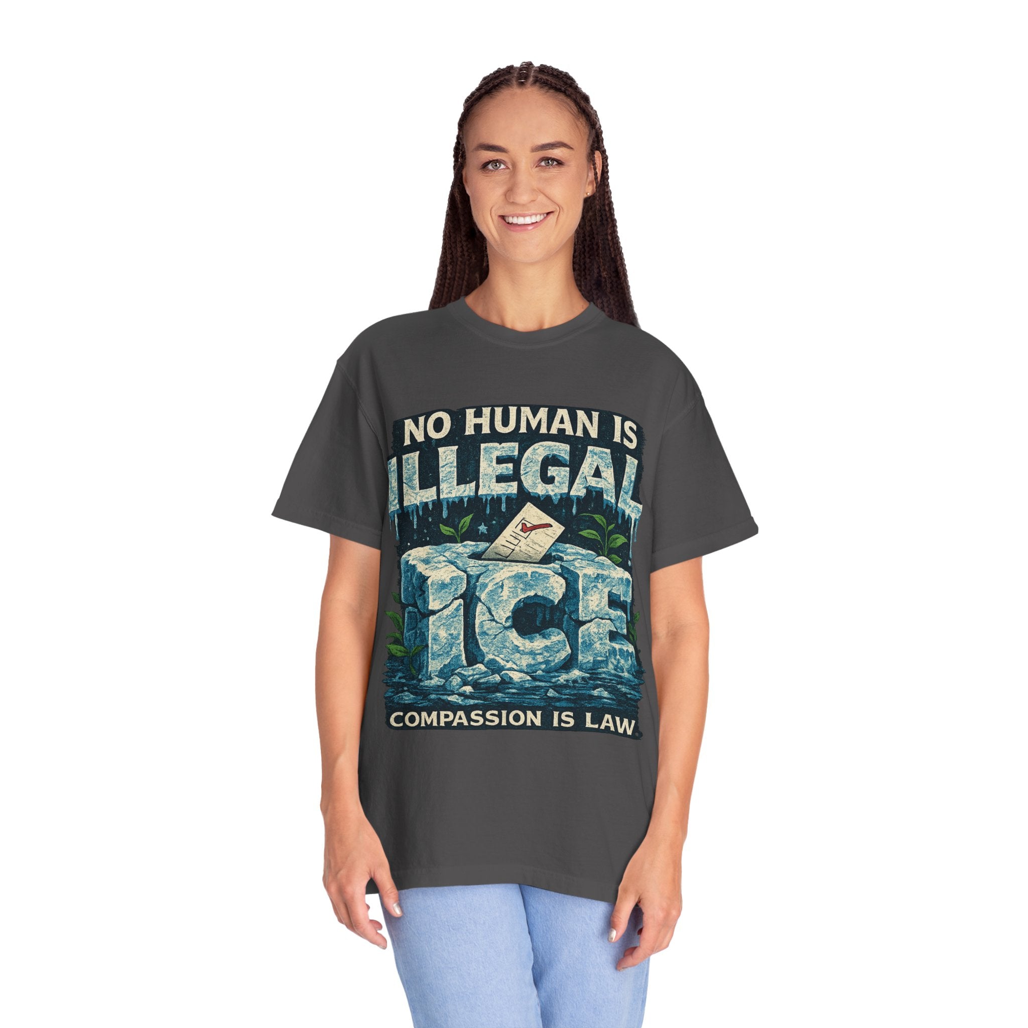 Illegal Is a Policy. Human Is a Fact Graphic T-shirt