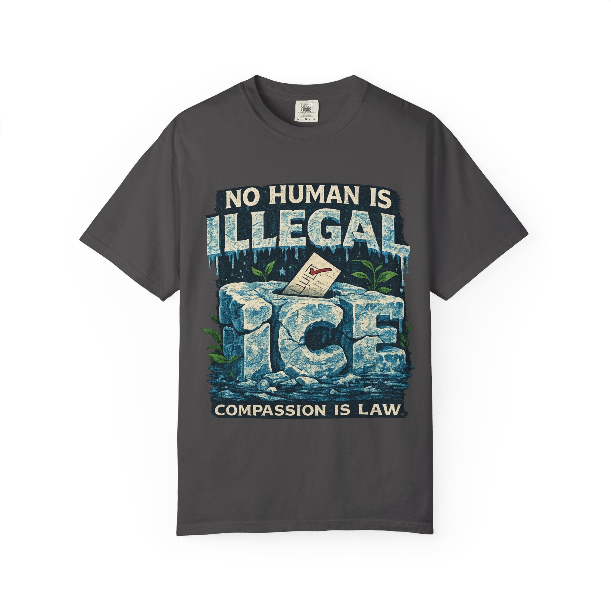 Illegal Is a Policy. Human Is a Fact Graphic T-shirt