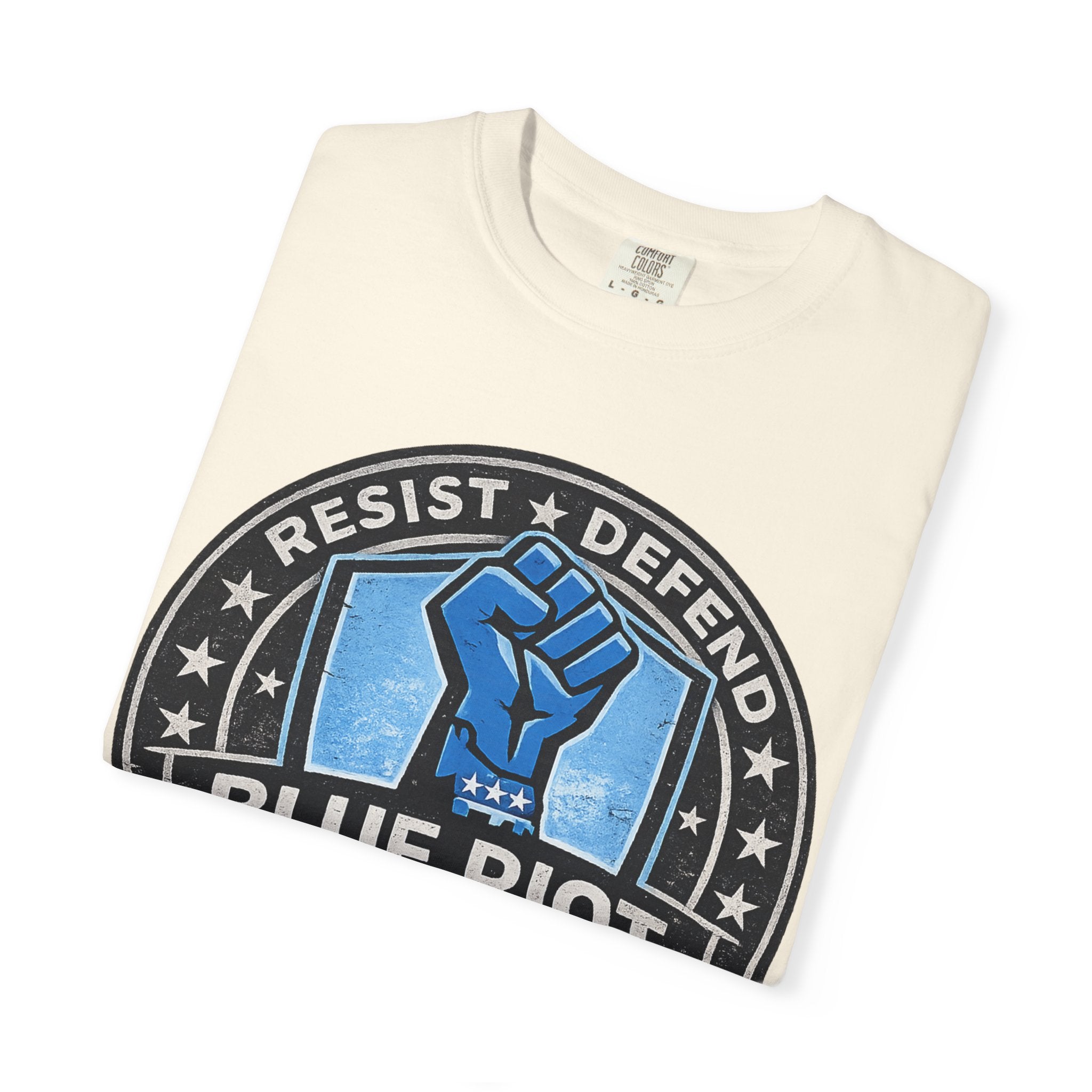 Stand Strong – Blue Riot Supply Emblem Tee