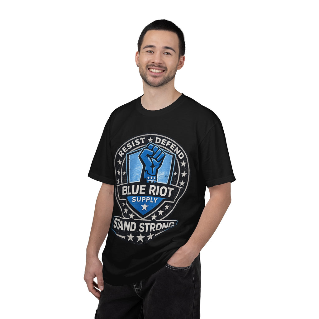 Stand Strong – Blue Riot Supply Emblem Tee