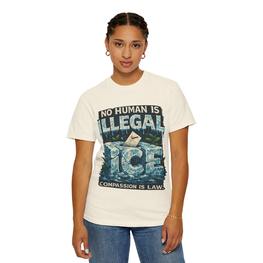 Illegal Is a Policy. Human Is a Fact Graphic T-shirt