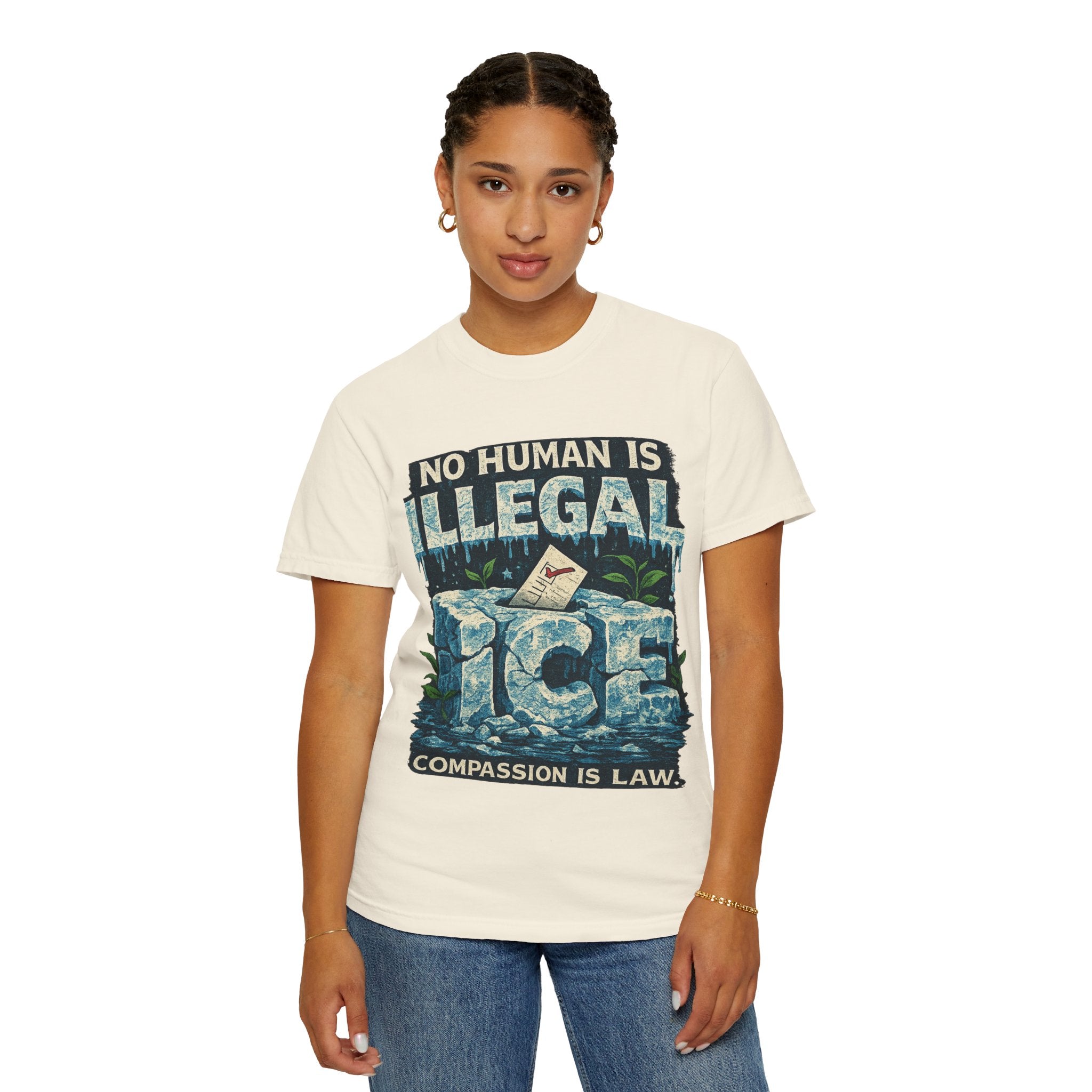 Illegal Is a Policy. Human Is a Fact Graphic T-shirt