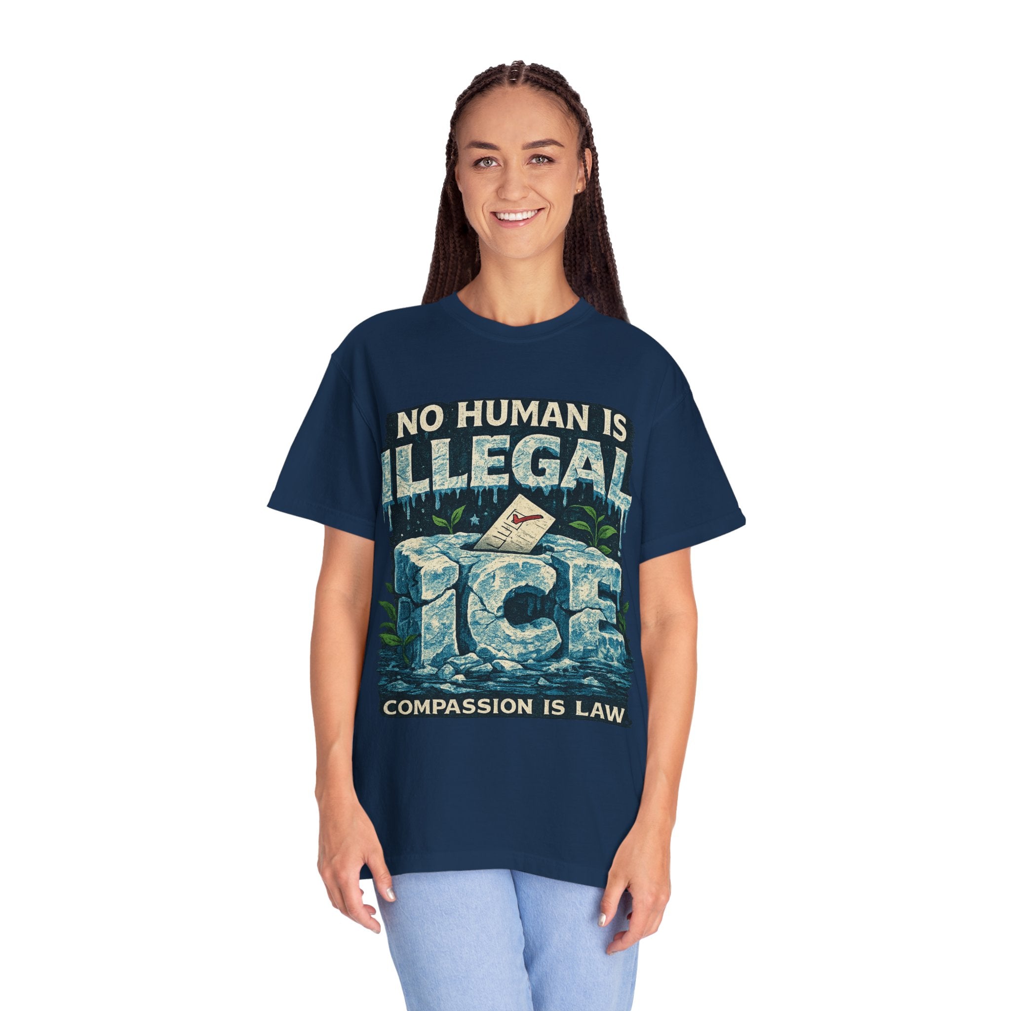 Illegal Is a Policy. Human Is a Fact Graphic T-shirt