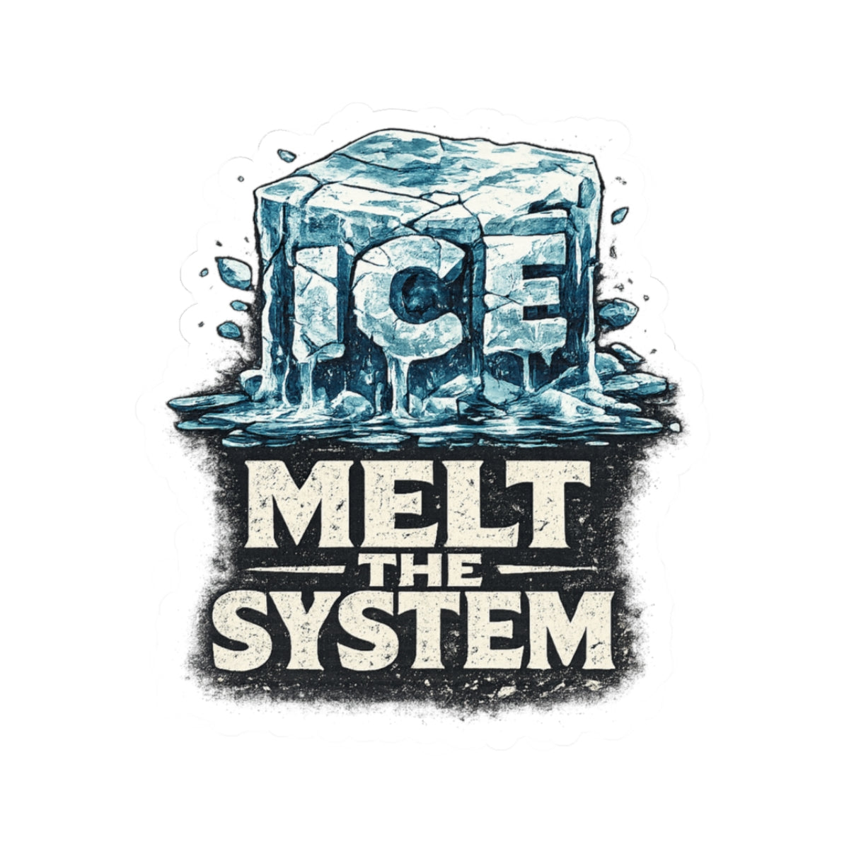 Melt the System Vinly Sticker