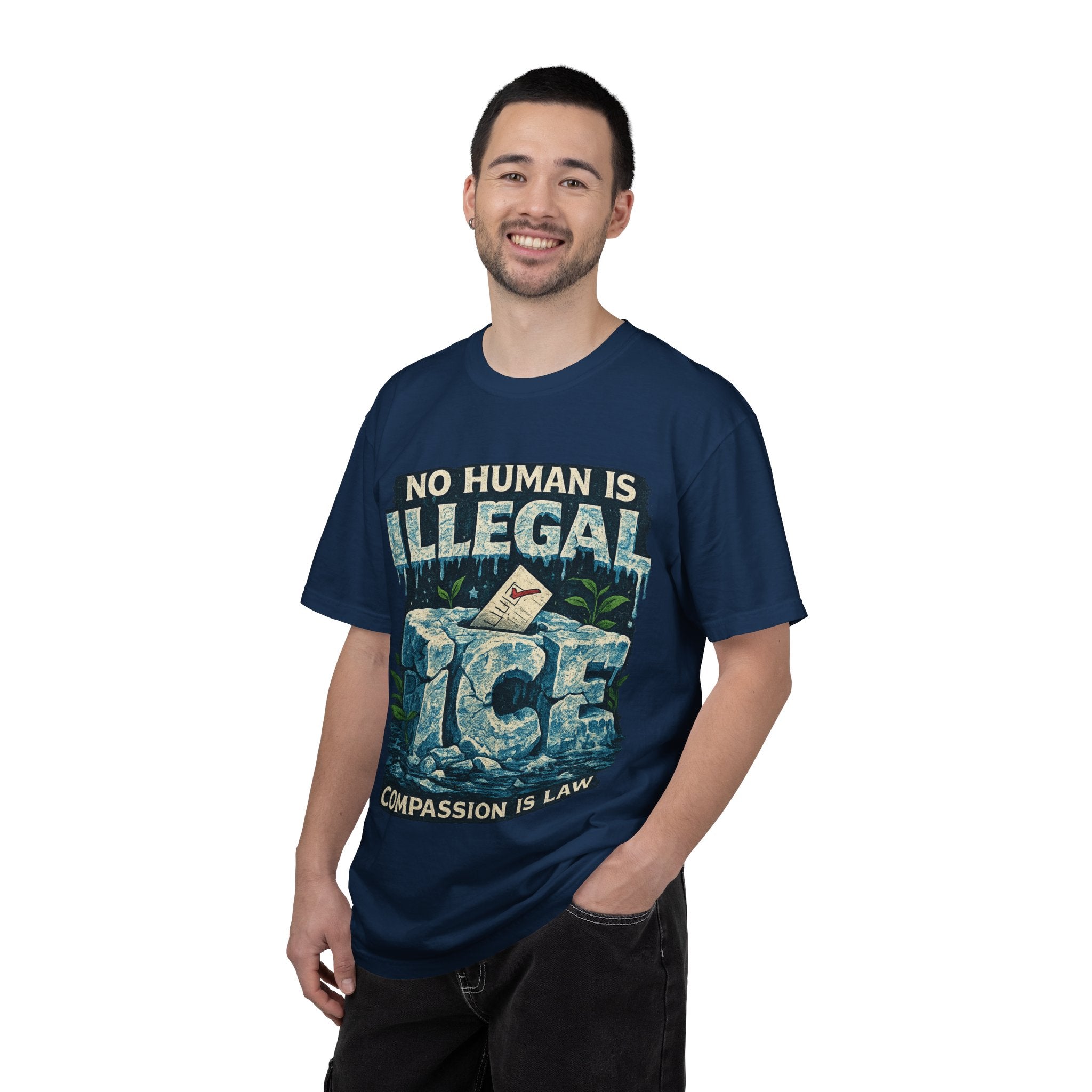 Illegal Is a Policy. Human Is a Fact Graphic T-shirt